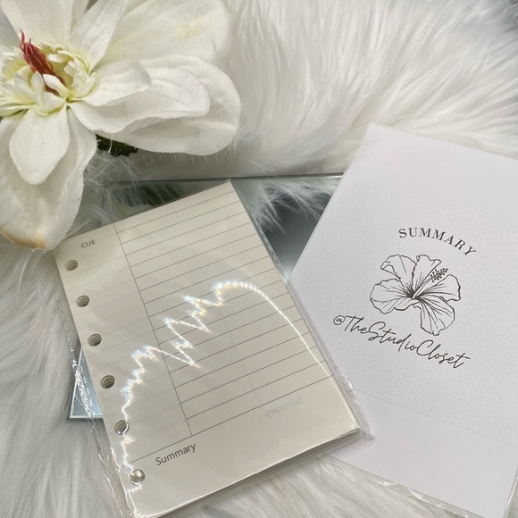 New! PM SIZE AGENDA REFILL PAGES, SUMMARY STYLE Pack of 40-50 sheets, 6 holes - Picture 1 of 2